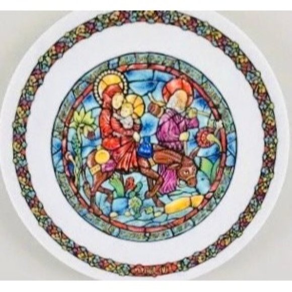 D'Arceau-Limoges, Noel Vitrail (Christmas Stained Glass), La Fuite En Egypte (Fl - Picture 4 of 5